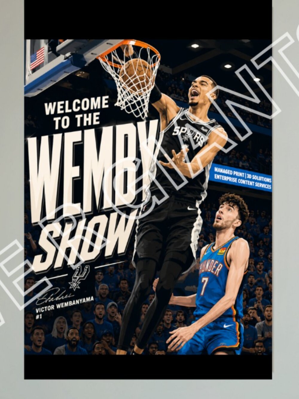 Victor Wembanyama 11x17 Poster Print San Antonio Spurs NBA